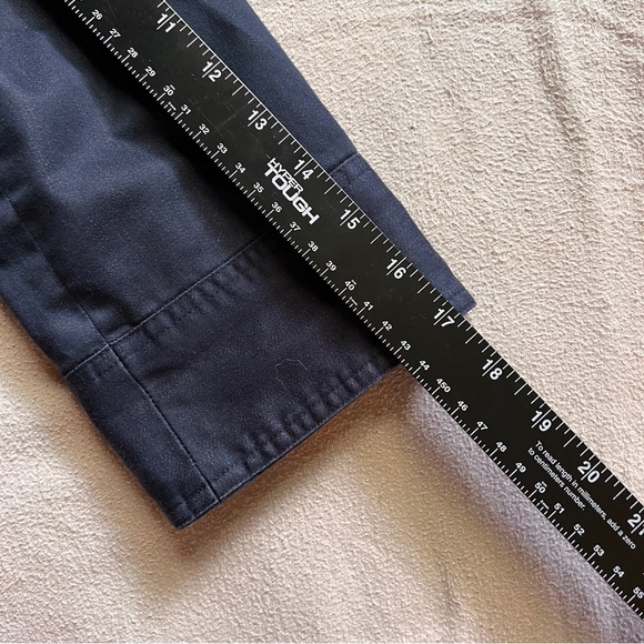 Navy Ruffled Button-Up Jacket - Picture 6 of 8